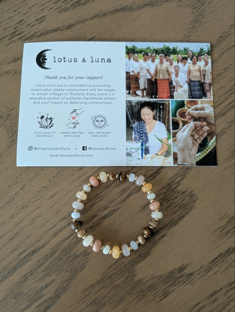 NWOT Lotus And Luna Statement Bracelet